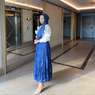 İthal Mavi Etek