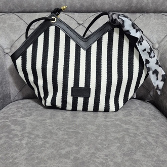 beach bag Siyah çizgi Kalın