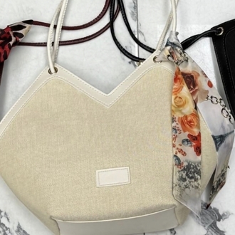 beach bag Keten Krem