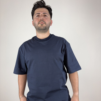 Lacivert Basıc Oversize Tişört 