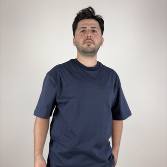 Lacivert Basıc Oversize Tişört 