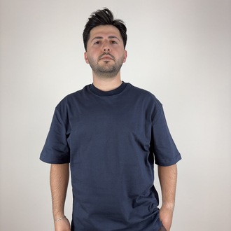 Lacivert Basıc Oversize Tişört 