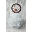 Beyaz Organze Top Toka