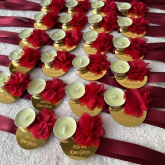 20 Pers. LED-Handkerzen mit Spiegelplexi oder Laser-Blumen | EW-292666