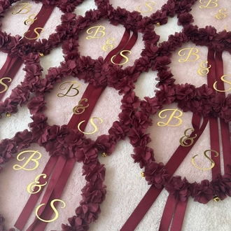 10x Lasergeschnittenes, florales Brautjungfern-Tamburin | EW-292647