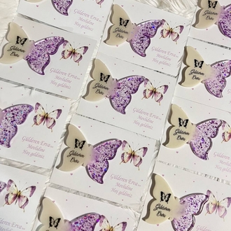 20x Personalisierbares Epoxy-Schmetterling-Magnet mit Karte| EW-297875