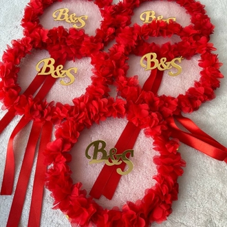 Lasergeschnittenes, florales Brautjungfern-Tamburin | EW-292660