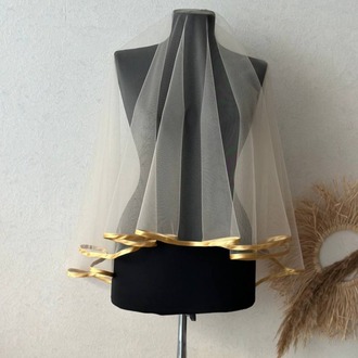 Brautschleier mit Satinrand | EW-292629