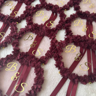 10x Lasergeschnittenes, florales Brautjungfern-Tamburin | EW-292647
