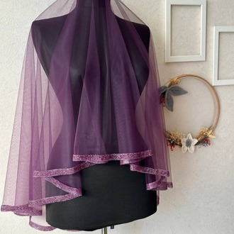 Brautschleier mit Satinrand | EW-292627