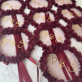 10x Lasergeschnittenes, florales Brautjungfern-Tamburin | EW-292647