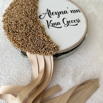 Personalisierter Braut-Def im Knospen-Design mit speziellem Fotodruck | EW-292662
