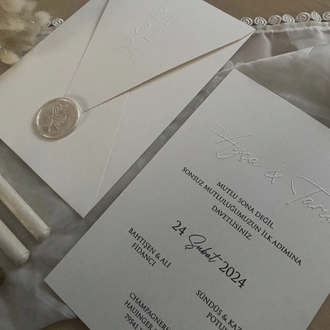 50xPersonalisierte handgefertigte Einladungen für Hochzeit, Verlobung und Verlobungsfei | EW-292738