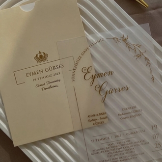 50xPersonalisierte handgefertigte Einladungen für Hochzeit, Verlobung und Verlobungsfei | EW-292709
