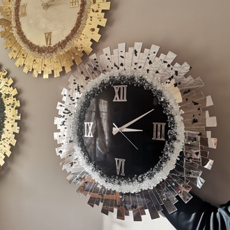 Personalisierte handgefertigte Epoxid-Uhr 35x35 cm | EW-292768