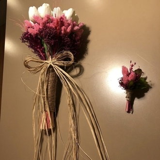 Personalisierter Brautstrauß+Ansteckblume | EW-292894