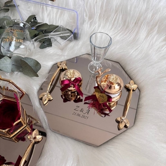 Spiegelmodell Verlobungs- und Versprechenstablett-Set | EW-292764