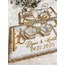 Epoxid-Modell Verlobungs- und Heiratsantrags-Tablett-Set mit Steinoptik | EW-292996