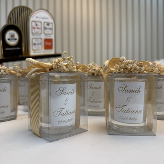 20 personalisierte Esetat-Kerzen in Geschenkbox | EW-292963