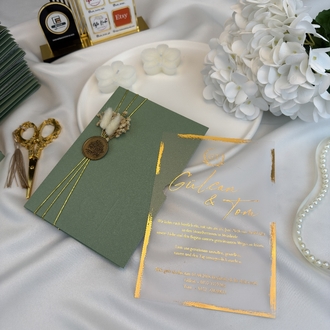 50xPersonalisierte handgefertigte Einladungen für Hochzeit, Verlobung und Verlobungsfei | EW-292975