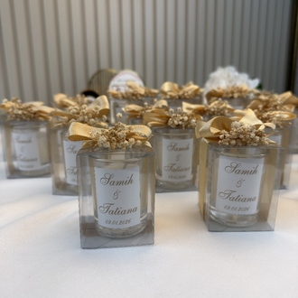 20 personalisierte Esetat-Kerzen in Geschenkbox | EW-292963