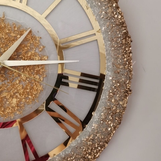 Personalisierte handgefertigte Epoxid-Uhr 35x35 cm | EW-292769