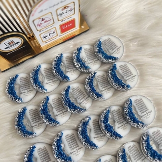 20 Handgefertigter Epoxid-Souvenir-Magnet mit Steinen | EW-292888