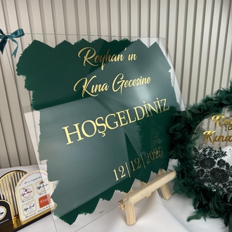 40×50 cm Brautschild aus 3 mm Plexiglas und Braut-Def | EW-292961