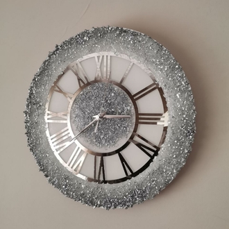 Personalisierte handgefertigte Epoxid-Uhr 35x35 cm | EW-292770