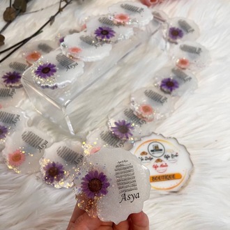 20 Handgefertigter Epoxidharz-Magnet mit Blumen | EW-292876