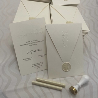 50xPersonalisierte handgefertigte Einladungen für Hochzeit, Verlobung und Verlobungsfei | EW-292738