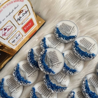 20 Handgefertigter Epoxid-Souvenir-Magnet mit Steinen | EW-292888