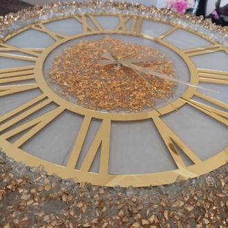 Personalisierte handgefertigte Epoxid-Uhr 35x35 cm | EW-292769
