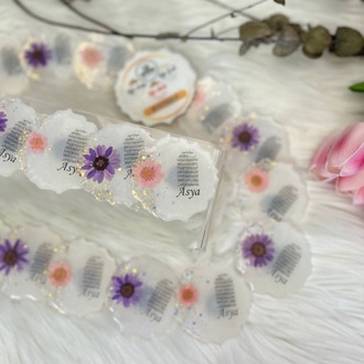 20 Handgefertigter Epoxidharz-Magnet mit Blumen | EW-292876