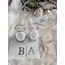 Handgefertigtes Epoxid-Perlenmodell Verlobungs- und Versprechenstablett-Set | EW-293010