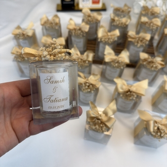 20 personalisierte Esetat-Kerzen in Geschenkbox | EW-292963