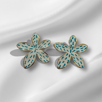 ÇİÇEK KÜPE BLUE