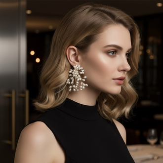 İNCİ DETAY GOLD KÜPE