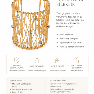 ÖRGÜ GOLD BİLEKLİK