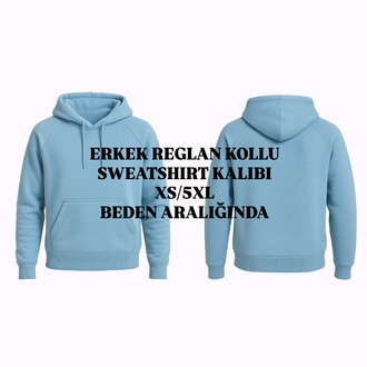 ERKEK REGLAN KOLLU SWEATSHIRT KALIBI XS/5XL