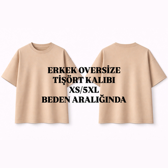 ERKEK OVERSİZE TİŞÖRT KALIBI XS/5XL