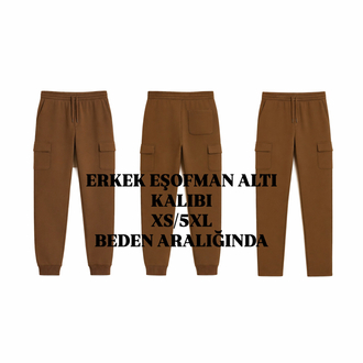 ERKEK EŞOFMAN ALT BEDEN KALIBI XS/5XL 