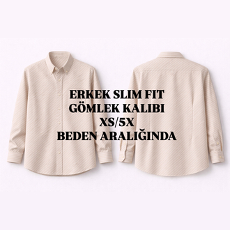 ERKEK SLİM FİT GÖMLEK KALIBI XS/5XL