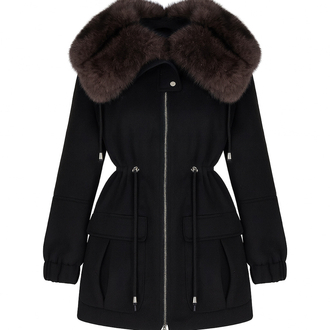Velvet Touch Cashmere Fur Coat