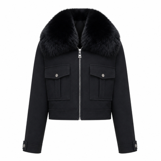 Crop Cashmere Jacket
