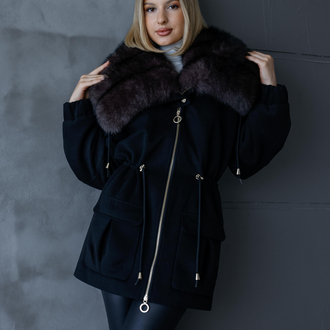 Velvet Touch Cashmere Fur Coat