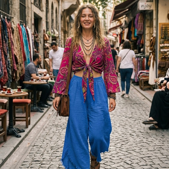 Müslin kumaş pantalon
