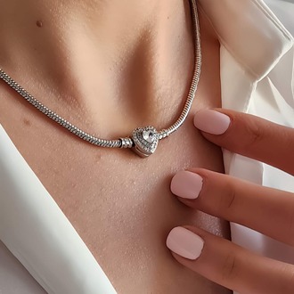 Prenses Taşlı Kalp Aşk Love Pandor Kolye - 1333
