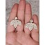 Kuş Çiçek Model Kristal Taşlı Küpe - 1223