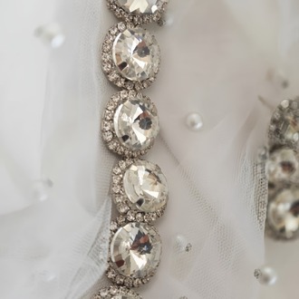 Riviere Kristal Taşlı Çiçek Model Şeffaf Renkli Kolye Küpe Set - 1866
